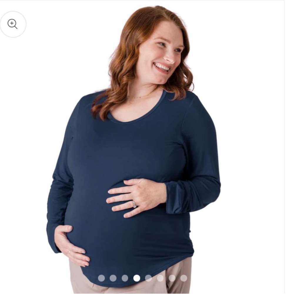 NWT Kindred Bravely Organic Cotton Asymmetrical Nursing and Maternity Top Size L